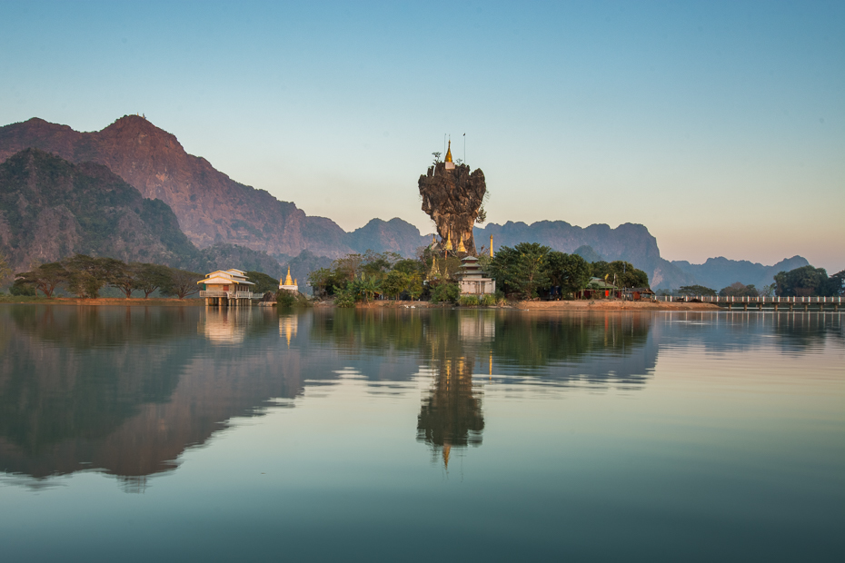  Pagoda Kyaut Latt Miejsca Nikon D7100 Sigma 10-20mm f/3.5 HSM 0 Myanmar odbicie Natura woda niebo jezioro Góra drzewo ranek atrakcja turystyczna spokojna