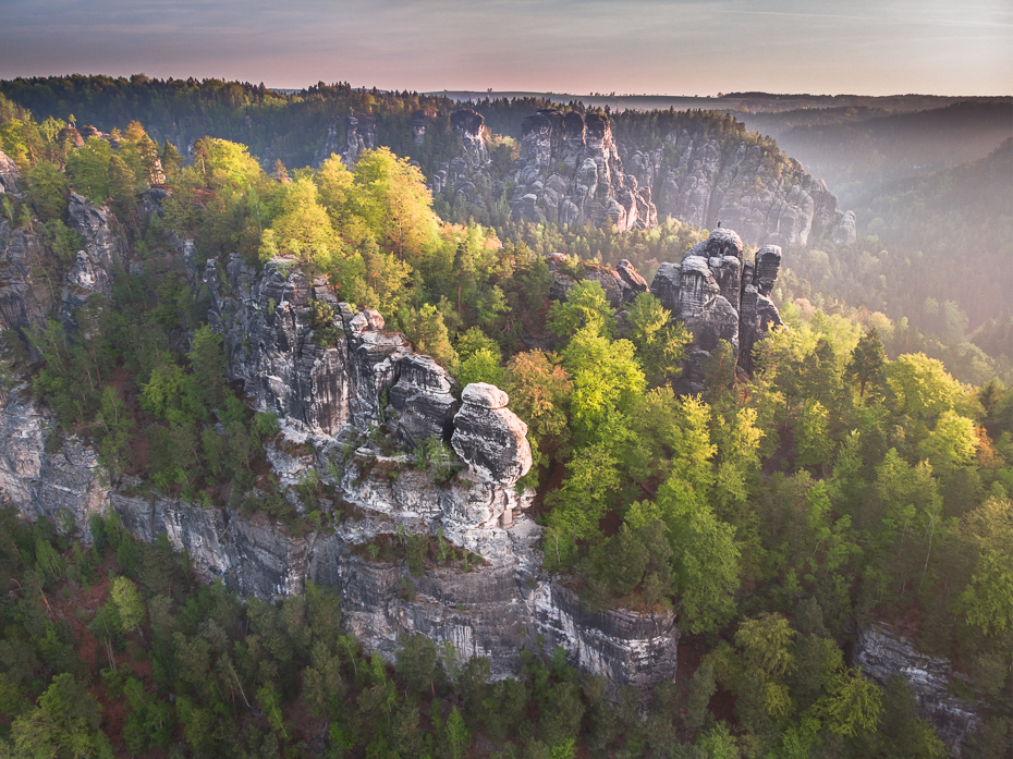  Saska Szwajcaria Krajobraz Mavic Air Natura pustynia drzewo Góra rezerwat przyrody liść niebo skarpa Park Narodowy Klif