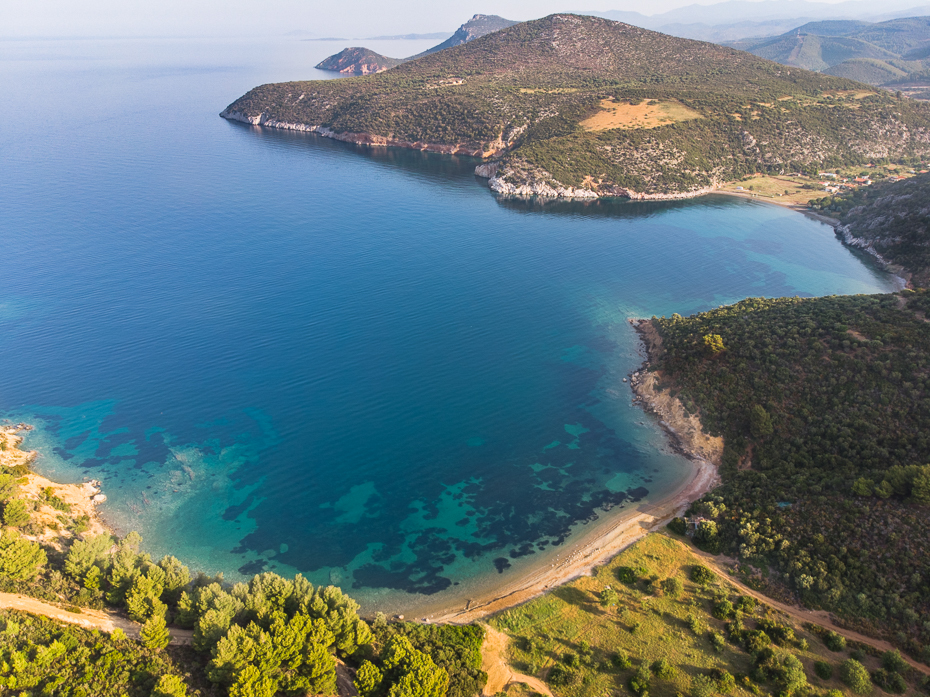  Chalkidiki 0 Grecja Mavic Air Wybrzeże morze Fotografia lotnicza formy przybrzeżne i oceaniczne cypel zatoka fotografia peleryna zasoby wodne