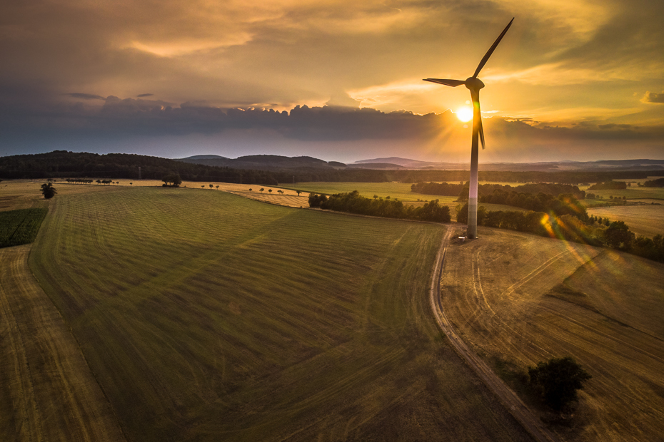  Wiatrak Krajobraz Mavic Air niebo pole żółty Chmura horyzont wiatr atmosfera ranek łąka wieczór