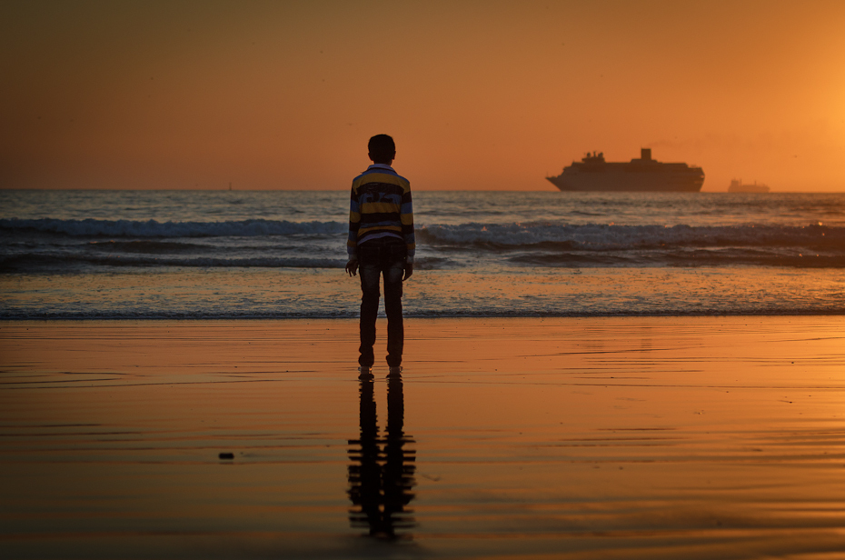  Zachód słońca Agadir Nikon D7000 AF-S Nikkor 70-200mm f/2.8G Maroko 0 morze zbiornik wodny horyzont ocean woda fala zachód słońca wschód słońca Wybrzeże spokojna