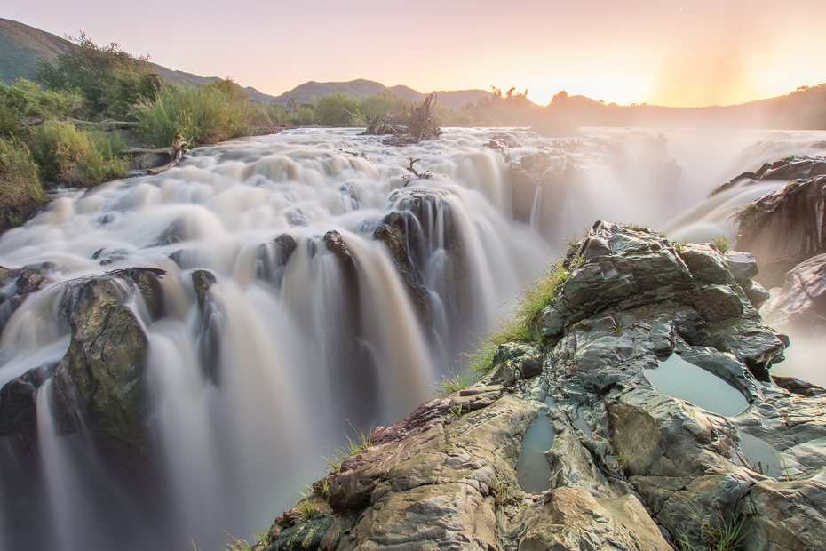  Epupa Falls Krajobraz Nikon D7200 Sigma 10-20mm f/3.5 HSM Namibia 0 wodospad woda Natura zbiornik wodny funkcja wody rzeka niebo ranek skała krajobraz